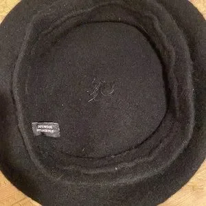 Bejeweled French Beret in black w/ set in stone CZ! Bejeweled French Beret in black w/ set in stone CZ! main image 2